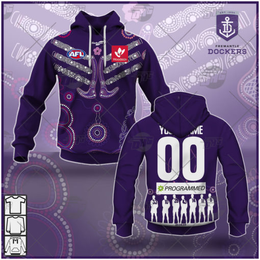 Custom-made Fremantle Dockers 2021 Authentic Indigenous Men Guernsey