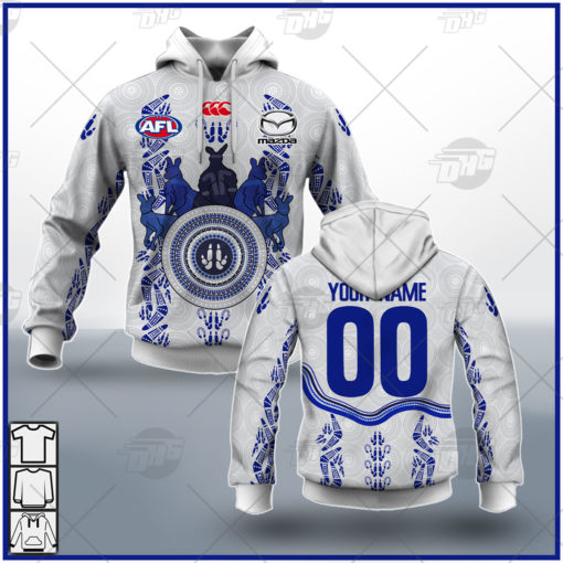 Custom-made 2021 AFL North Melbourne Kangaroos Indigenous Guernsey