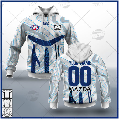 Custom-made 2020 AFL North Melbourne Kangaroos Indigenous Guernsey