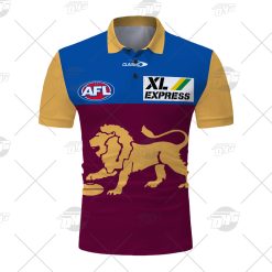 Personalised AFL Brisbane Lions 2021 Season Home Guernsey Polo