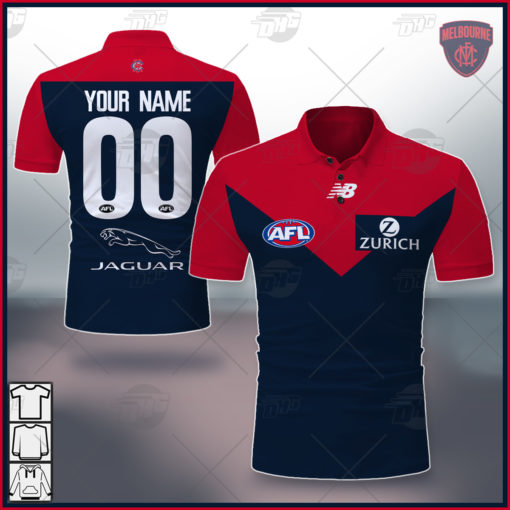 Personalised AFL Melbourne Demons 2021 Season Home Guernsey Polo