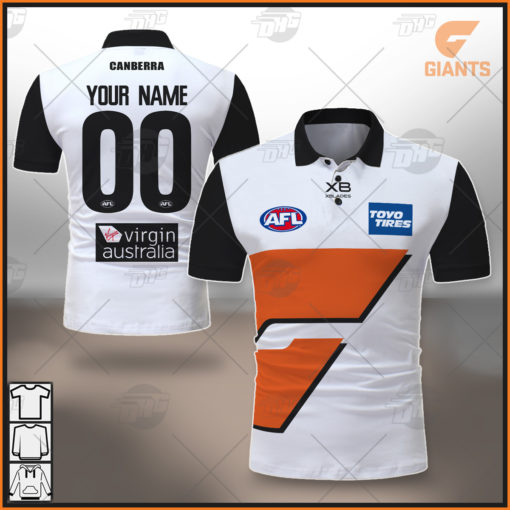 Personalised AFL Gws Giants 2021 Season Clash Guernsey Polo