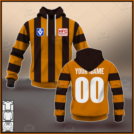 Personalised AFL HAWTHORN Vintage Guernsey 1989 HERITAGE COLLECTION