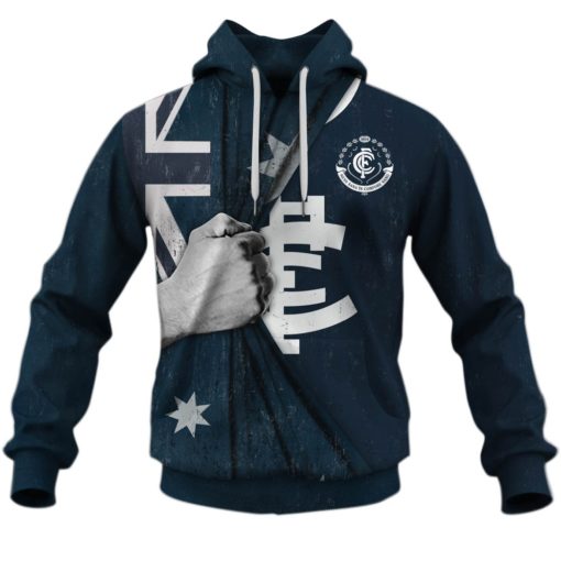 Personalized Carlton Football Club Australia Flag Guernsey AFL 2020 Hoodies Shirts For Men Women