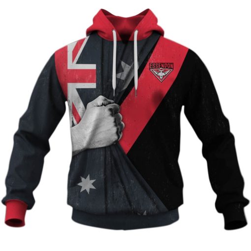 Essendon Football Club Australia Flag Youth Replica Guernsey AFL 2020 Hoodies Shirts For Men Women