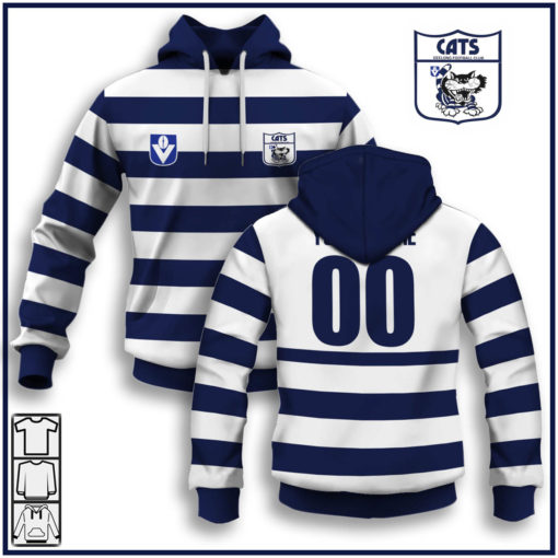 Personalized Geelong VFL Football Club Vintage Retro AFL Guernseys Hoodies Shirts For Men Women