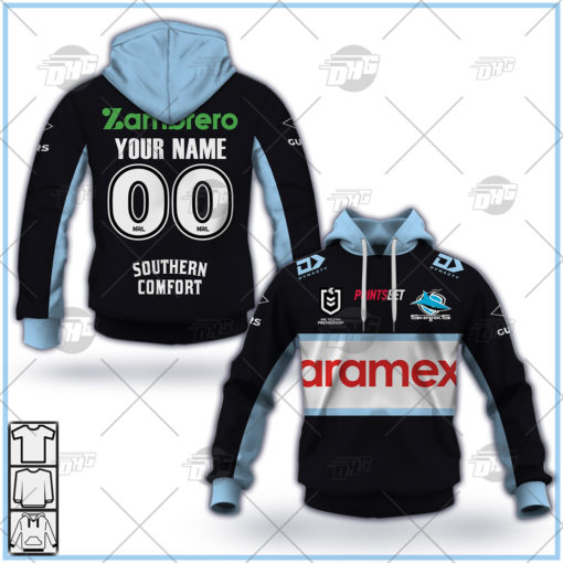 Personalise NRL Cronulla-Sutherland Sharks 2022 Away Jersey