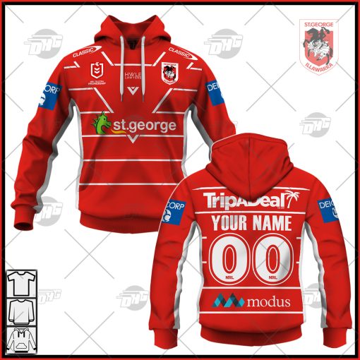 Personalise NRL St. George Illawarra Dragons 2022 Alternate Jersey