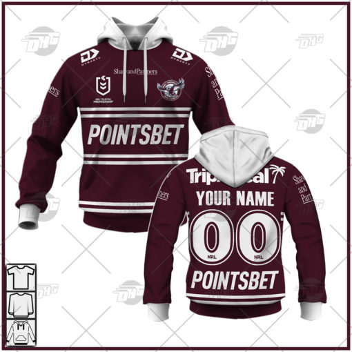 Personalise NRL Manly Warringah Sea Eagles 2022 Home Jersey