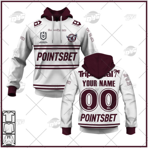 Personalise NRL Manly Warringah Sea Eagles 2022 Away Jersey