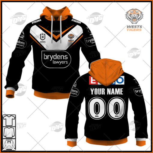 Personalise NRL Wests Tigers 2022 Home Jersey