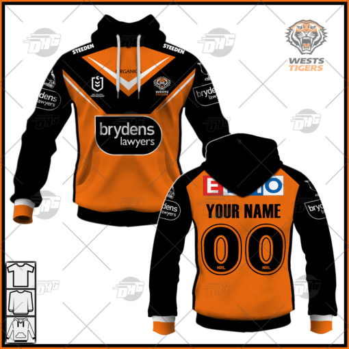 Personalise NRL Wests Tigers 2022 Away Jersey