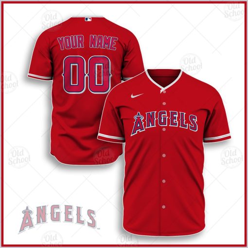 Personalize MLB Los Angeles Angels 2020 Alternate Jersey – Red