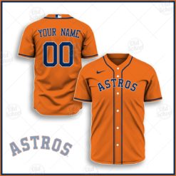 Personalize MLB Houston Astros 2020 Alternate Jersey - Orange