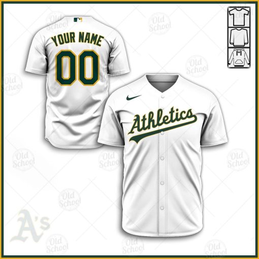 Personalize MLB Oakland Athletics 2020 Home Jersey – White