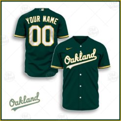 Personalize MLB Oakland Athletics 2020 Alternate Jersey - Kelly Green