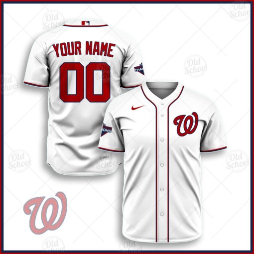 Personalize MLB Washington Nationals 2020 Home Jersey – White