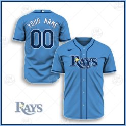 Personalize MLB Tampa Bay Rays 2020 Alternate Jersey - Light Blue