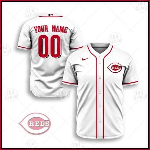 Personalize MLB Cincinnati Reds 2020 Home Jersey – White