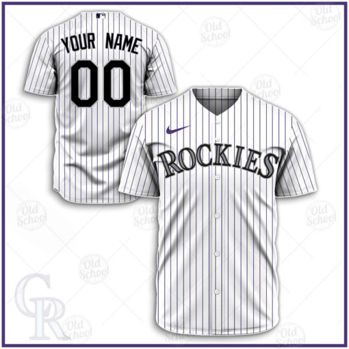 Personalize MLB Colorado Rockies 2020 Home Jersey – White