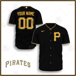 Personalize MLB Pittsburgh Pirates Black Alternate Jersey 2020