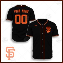 Personalize MLB San Francisco Giants Black Alternate Jersey 2020