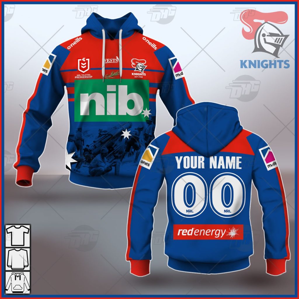 Personalised Newcastle Knights Anzac Jersey
