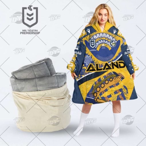 Personalised Indigenous Jersey NRL Parramatta Eels oodie blanket hoodie snuggie hoodies