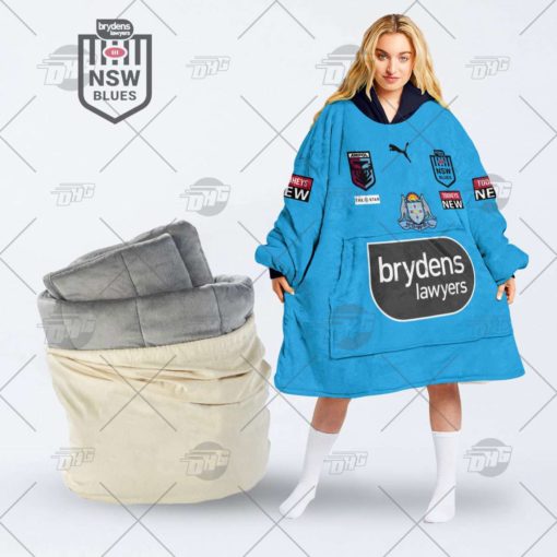 Personalise State of Origin series New South Wales Blues NSWRL 2022 Jersey oodie blanket hoodie snuggie hoodies