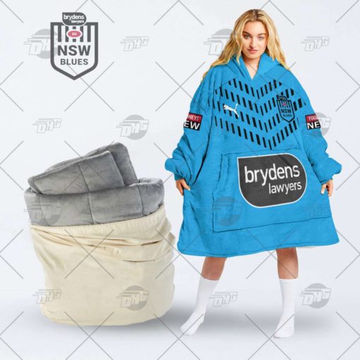 Personalise State of Origin series New South Wales Blues NSWRL 2022 Training Jersey oodie blanket hoodie snuggie hoodies