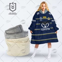 Personalized NRL North Queensland Cowboys oodie blanket hoodie snuggie hoodies