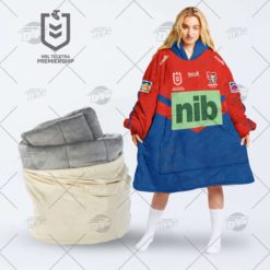 Personalized NRL Newcastle Knights oodie blanket hoodie snuggie hoodies