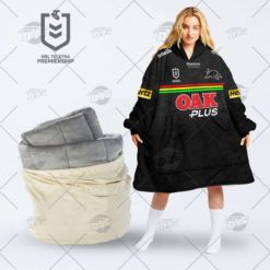 Personalized NRL Penrith Panthers oodie blanket hoodie snuggie hoodies