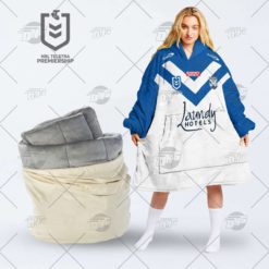 Personalized NRL Canterbury Bulldogs oodie blanket hoodie snuggie hoodies