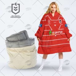 Personalized NRL St. George Illawarra Dragons oodie blanket hoodie snuggie hoodies