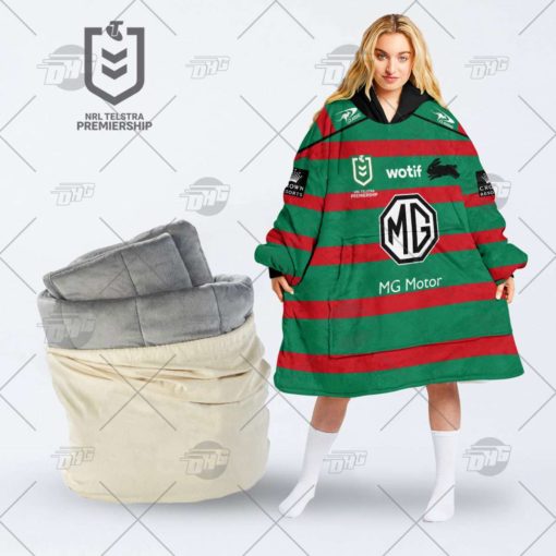 Personalized NRL South Sydney Rabbitohs oodie blanket hoodie snuggie hoodies