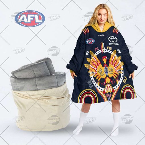 Personalise AFL Adelaide Indigenous oodie blanket hoodie snuggie hoodies