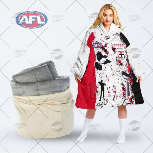 Personalise AFL St Kilda Indigenous oodie blanket hoodie snuggie hoodies