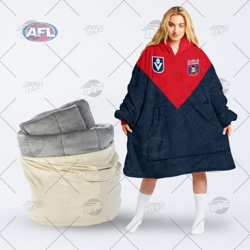 Personalise Melbourne Demons Football Club 90s Vintage Retro oodie blanket hoodie snuggie hoodies