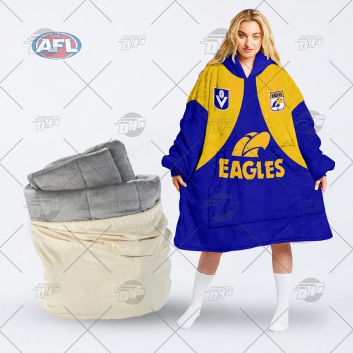 Personalised West Coast Eagles Football Club Vintage Retro AFL Guernseys oodie blanket hoodie snuggie hoodies