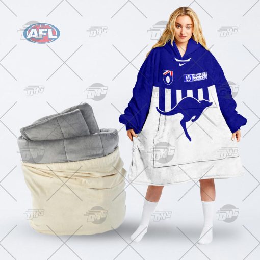Personalised North Melbourne Football Club Vintage Retro AFL Guernsey 90s oodie blanket hoodie snuggie hoodies