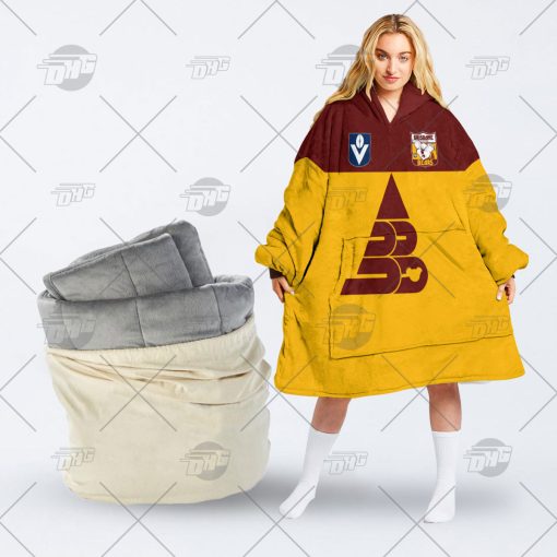 Personalised Brisbane Bears Football Club Vintage Retro AFL Guernsey 60s oodie blanket hoodie snuggie hoodies