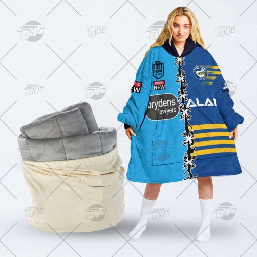 Personalise SOO NSW Blues To NRL Parramatta Eels Half and Half Split oodie blanket hoodie snuggie