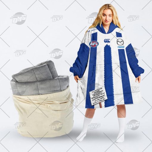 Personalised AFL The Simpsons Jersey North Melbourne oodie blanket hoodie snuggie hoodies