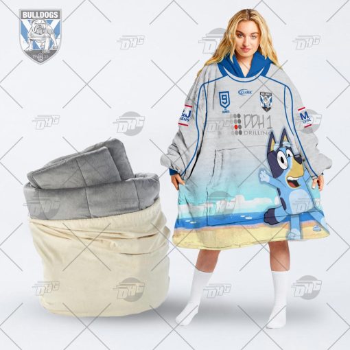 NRL Canterbury Bulldogs Bluey oodie blanket hoodie snuggie hoodies for all family