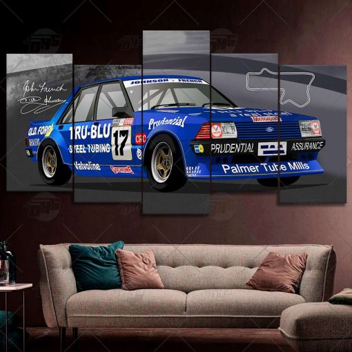 Bathurst Legends 1981 Ford XD Falcon Dick Johnson John French 5 pcs Canvas Wall Art