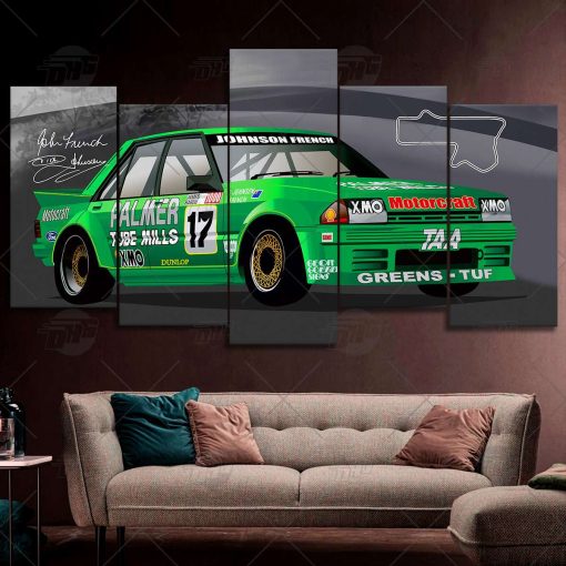 Bathurst Legends 1984 Ford XD Falcon Dick Johnson John French 5 pcs Canvas Wall Art