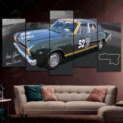 Bathurst Legends 1967 Ford XR GT Harry Firth Fred Gibson 5 pcs Canvas Wall Art