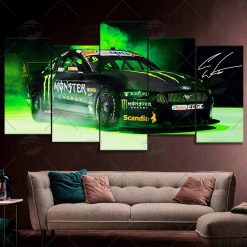 V8 Supercars Tickford Racing Cameron Water with Signature Car Model with Signature 5 pcs Canvas Wall Art