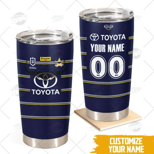 Personalise NRL North Queensland Cowboys 2022 Home Jersey Stainless Steel Tumbler 20oz 30oz